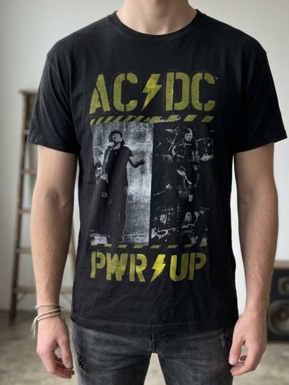 AC/DC PWR UP 2020 Tour Album Graphic Concert Rock T Shirt Black Men's M